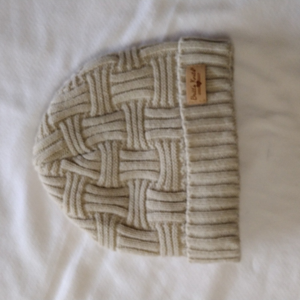 Britt's Knots Plush Lined Knit Hat Cream